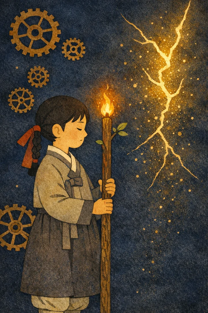 타로 지팡이 시종 카드 그림