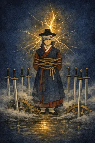 타로 검 8 카드 그림