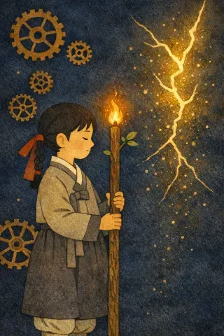 타로 지팡이 시종 카드 그림
