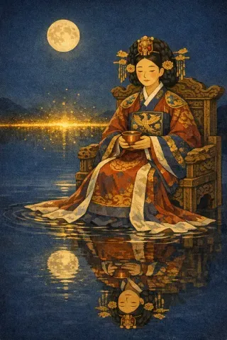 타로 잔 여왕 카드 그림