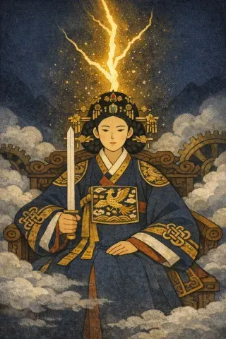 타로 검 여왕 카드 그림