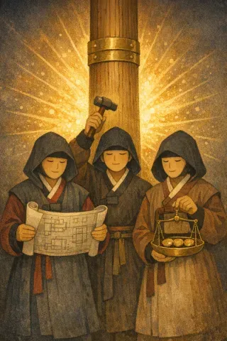 타로 동전 3 카드 그림